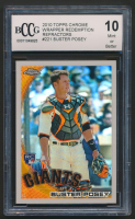 Buster Posey 2010 Topps Chrome Wrapper Redemption Refractors #221 (BCCG 10) at PristineAuction.com