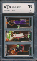 LeBron James 111 RC / Chris Bosh 114 / Dwyane Wade 115 RC 2003-04 Topps Rookie Matrix #WJB (BCCG 10) at PristineAuction.com