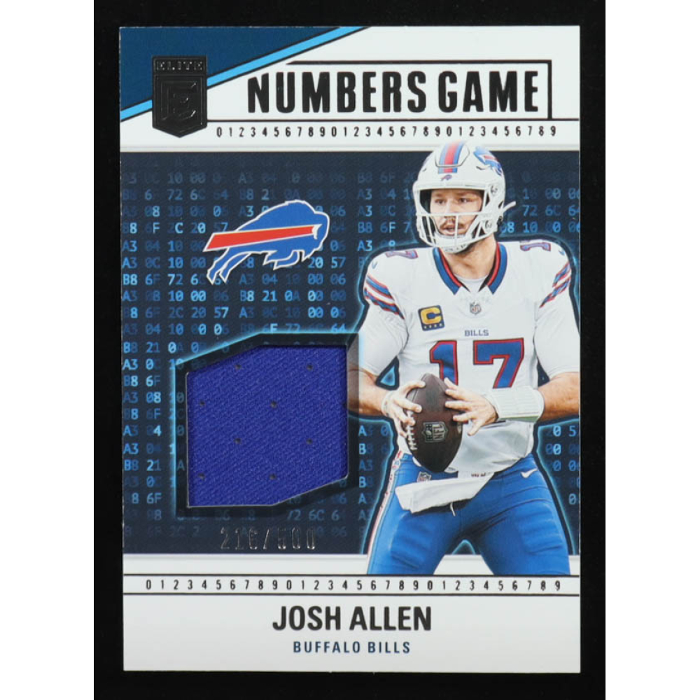 Josh Allen 2024 Elite Numbers Game Jerseys #3 #216/500 at PristineAuction.com