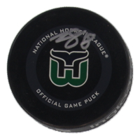 Jack Drury Signed Whalers Logo Hockey Puck (JSA) at PristineAuction.com