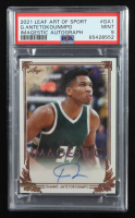 Giannis Antetokounmpo 2021 Leaf Art Of Sport Imagestic Autograph Bronze #GA1 #19/20 (PSA 9) at PristineAuction.com