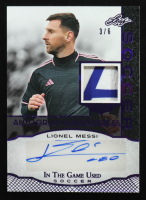 Lionel Messi 2024 Leaf ITG Used Soccer Auto Memorabilia Purple #IGSALM2 #3/6 at PristineAuction.com