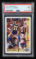 Magic Johnson / Michael Jordan 1991-92 Upper Deck Classic Confrontations #34 (PSA 9) at PristineAuction.com