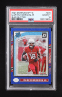 Marvin Harrison Jr. 2024 Donruss Optic Blue Glitter #276 RR RC (PSA 10) at PristineAuction.com