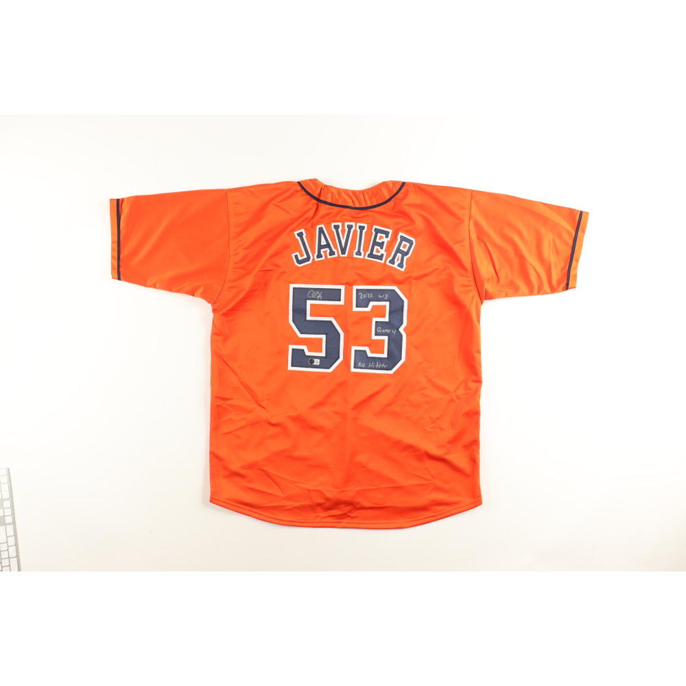 Cristian Javier Signed Jersey Inscribed "2022 WS Game 4 No Hitter" (Beckett) at PristineAuction.com