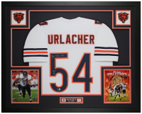 Brian Urlacher Signed Custom Framed Jersey Display Inscribed "HOF 18" (Beckett) at PristineAuction.com