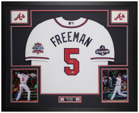 Freddie Freeman Signed Braves Custom Framed Nike Authentic Jersey Display (Beckett) at PristineAuction.com