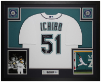 Ichiro Suzuki Signed Mariners Custom Framed Nike Authentic Jersey Display Inscribed "HOF 25" (Beckett) at PristineAuction.com