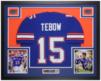 Tim Tebow Signed Custom Framed Jersey Display (Beckett) at PristineAuction.com