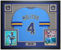 Paul Molitor Signed Custom Framed Jersey Display (Beckett) at PristineAuction.com