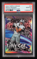 Brock Bowers 2024 Topps Chrome Finesse Refractors #F8 RC (PSA 10) at PristineAuction.com