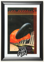 1977 "Led Zeppelin" Oakland Concert Custom Framed Poster with Led Zeppelin Patch at PristineAuction.com