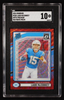 Ladd McConkey 2024 Donruss Optic Rated Rookies Preview Red Wave #328 RC (SGC 10) at PristineAuction.com
