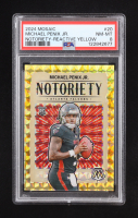 Michael Penix Jr. 2024 Panini Mosaic Notoriety Reactive Yellow #20 #89/89 RC (PSA 9) at PristineAuction.com