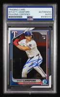 Wyatt Langford Signed 2024 Bowman Chrome #71 RC (PSA Authentic) at PristineAuction.com