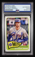 Brandon Nimmo Signed 2023 Topps Archives #114 (PSA Authentic) at PristineAuction.com