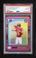 Jayden Daniels 2024 Donruss Optic Pink #248 RR RC (PSA 8) at PristineAuction.com