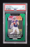JJ McCarthy 2024 Panini Prizm Emergent Prizm Green #19 RC (PSA 9) at PristineAuction.com