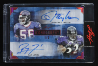 Lawrence Taylor / Ray Lewis 2021 Leaf Art Of Sport Iconography Autographs Prismatic Red #I05 #1/5 at PristineAuction.com