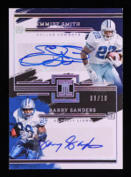 Barry Sanders / Emmitt Smith 2024 Panini Impeccable Inkpeccable Duals #2 #09/10 at PristineAuction.com
