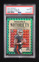 Michael Penix Jr. 2024 Panini Mosaic Notoriety Mosaic Green #20 RC (PSA 10) at PristineAuction.com