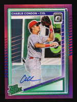 Charlie Condon 2025 Donruss Optic Purple #194 RC #27/49 at PristineAuction.com