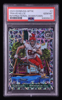 Travis Kelce 2023 Donruss Optic Downtown International #7 (PSA 10) at PristineAuction.com