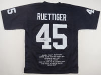 Rudy Ruettiger Signed Career Highlight Stat Jersey (JSA) at PristineAuction.com
