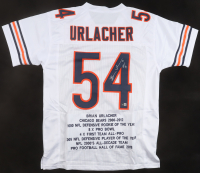 Brian Urlacher Signed Career Highlight Stat Jersey Inscribed "HOF 18" (Beckett) at PristineAuction.com