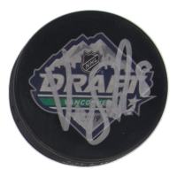 Victor Soderstrom Signed 2019 NHL Draft Logo Hockey Puck (JSA) at PristineAuction.com