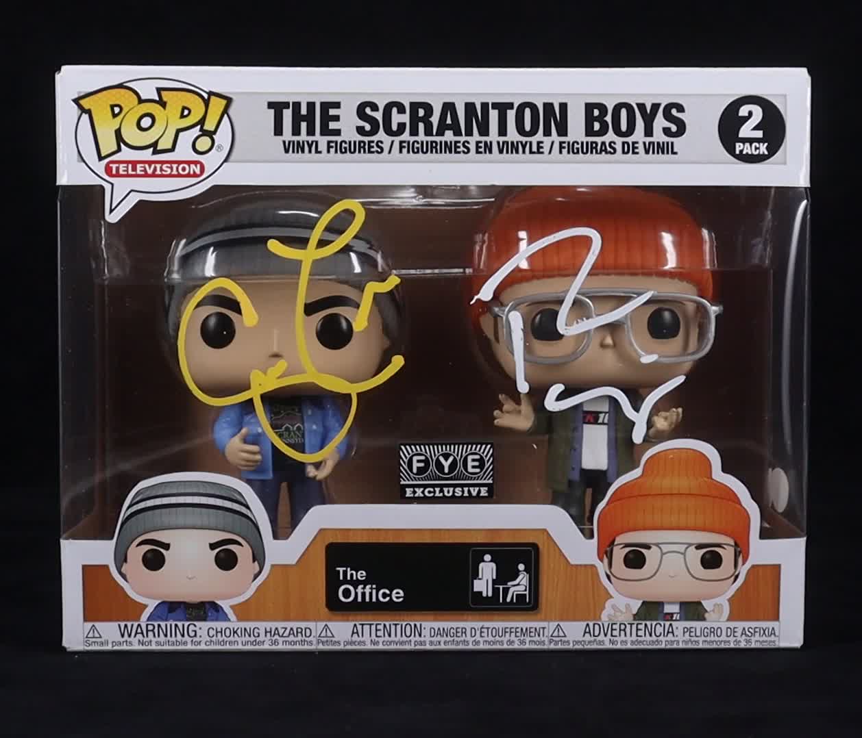 Steve Carell & Rainn Wilson Signed "The Office" The Scranton Boys 2-Pack Funko Pop! Vinyl Figure (JSA) at PristineAuction.com