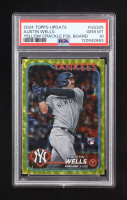 Austin Wells 2024 Topps Yellow Crackle Foil Board #624 #14/50 RC (PSA 10) at PristineAuction.com