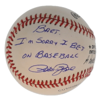 Pete Rose Signed ONL Baseball Inscribed "Bart, I'm Sorry I Bet on Baseball" (JSA) at PristineAuction.com