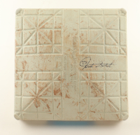 Giancarlo Stanton Signed Jackie Robinson Day Game-Used Baseball Base Plate (MLB) at PristineAuction.com