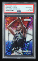 George Gervin Signed 2014-15 Panini Prizm Prizms Red White and Blue Pulsar #219 (PSA Authentic) at PristineAuction.com