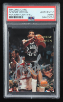 George Gervin Signed 1996 Topps Stars #118 (PSA Authentic) at PristineAuction.com