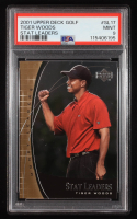Tiger Woods 2001 Upper Deck Stat Leaders #SL17 RC (PSA 9) at PristineAuction.com