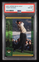 Tiger Woods 2001 Upper Deck #124 DM RC (PSA 8) at PristineAuction.com