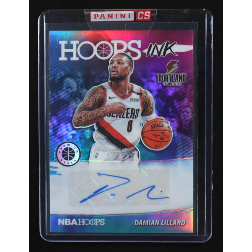 Damian Lillard 2019-20 Hoops Premium Stock Hoops Ink #33 at PristineAuction.com