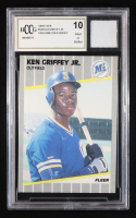 Ken Griffey Jr. 1989 Fleer #548 RC With Game Used Jersey (BCCG 10) at PristineAuction.com