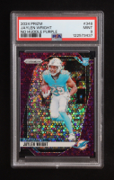 Jaylen Wright 2024 Panini Prizm No Huddle Purple #348 #25/49 RC (PSA 9) at PristineAuction.com