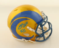 Braden Fiske Signed Rams Flash Alternate Speed Mini Helmet (JSA) at PristineAuction.com