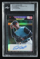 Cristian Hernandez 2021 Pro Set Metal '89 Autographed Pre-Production Proof Prismatic Ebony #NNO #1/1 RC (Leaf) at PristineAuction.com