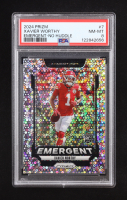 Xavier Worthy 2024 Panini Prizm Emergent No Huddle #7 RC (PSA 8) at PristineAuction.com