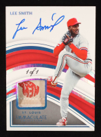 Lee Smith 2023 Immaculate Collection Autograph Materials Platinum #AMLS #1/1 at PristineAuction.com