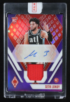 Seth Lundy 2023-24 Panini Phoenix Rookie Jersey Autographs Purple #4 #45/99 RC at PristineAuction.com