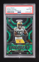 Romeo Doubs 2022 Panini Prizm Emergent Green Ice #14 RC (PSA 10) at PristineAuction.com