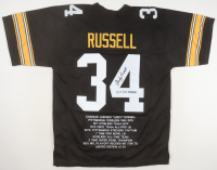 Andy Russell Signed Career Highlight Stat Jersey Inscribed "2x S.B. Champs" (JSA) at PristineAuction.com