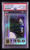 Johnny Bench Signed 2003 Topps Tribute Perennial All-Star Relics #JBE (PSA Authentic) at PristineAuction.com