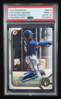 Jackson Chourio Signed 2022 Bowman Prospects #BP79 RC (PSA 9 | Auto 10) at PristineAuction.com